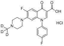 structure of CAS# 1173021-89-0, Difloxacin D3 hydrochloride (methyl D3)