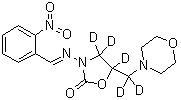 CAS # 1173097-59-0, 4,4,5-Trideuterio-5-[dideuterio(morpholin-4-yl)methyl]-3-[(E)-(2-nitrophenyl)methylideneamino]-1,3-oxazolidin-2-one, 2-NP-AMOZ-D5