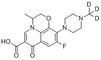 CAS # 1173147-91-5, Ofloxacin-d3, 7-fluoro-2-methyl-10-oxo-6-[4-(trideuteriomethyl)piperazin-1-yl]-4-oxa-1-azatricyclo[7.3.1.05,13]trideca-5(13),6,8,11-tetraene-11-carboxylic acid