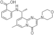 CAS # 1173900-33-8, AZD 6482, 2-[[(1R)-1-[7-Methyl-2-(4-morpholinyl)-4-oxo-4H-pyrido[1,2-a]pyrimidin-9-yl]ethyl]amino]benzoic acid