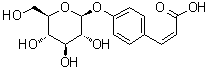 CAS # 117405-48-8, (2Z)-3-[4-(beta-D-Glucopyranosyloxy)phenyl]-2-propenoic acid