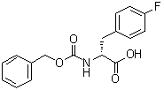 structure of CAS# 117467-73-9, 4-Fluoro-N-[(phenylmethoxy)carbonyl]-D-phenylalanine