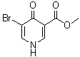 structure of CAS# 1175512-08-9, 5-溴-1,4-二氢-4-氧代-3-吡啶羧酸甲酯