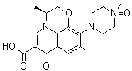 CAS # 117678-38-3, Levofloxacin N-Oxide, (3S)-9-Fluoro-2,3-dihydro-3-methyl-10-(4-methyl-4-oxido-1-piperazinyl)-7-oxo-7H-pyrido[1,2,3-de]-1,4-benzoxazine-6-carboxylic acid, N-Oxide levofloxacin