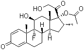 CAS # 1177-87-3, Dexamethasone-17-acetate, Dexamethasone acetate, 9a-Fluoro-16a-methyl-11b,17a,21-trihydroxy-1,4-pregnadiene-3,20-dione-21-acetate