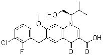 CAS # 1177256-05-1, R-Elvitegravir, 6-[(3-Chloro-2-fluorophenyl)methyl]-1,4-dihydro-1-[(1R)-1-(hydroxymethyl)-2-methylpropyl]-7-methoxy-4-oxo-3-quinolinecarboxylic acid