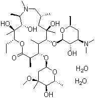structure of CAS# 117772-70-0, 阿奇霉素二水物