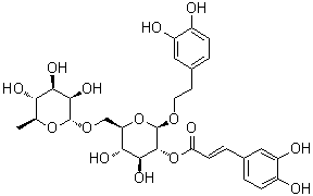 CAS # 1178974-85-0, Forsythoside H, 2-(3,4-Dihydroxyphenyl)ethyl 6-O-(6-deoxy-alpha-L-mannopyranosyl)-beta-D-glucopyranoside 2-[(2E)-3-(3,4-dihydroxyphenyl)-2-propenoate]