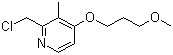 2-(氯甲基)-4-(3-甲氧基丙氧基)-3-甲基吡啶分子结构 (CAS 117977-20-5)