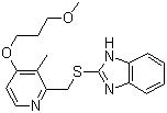 structure of CAS# 117977-21-6, 2-[[[4-(3-甲氧基丙氧基)-3-甲基吡啶-2-基]甲基]硫代]-1H-苯并咪唑