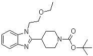 structure of CAS# 1181267-36-6, 4-[1-(2-乙氧基乙基)-1H-苯并咪唑-2-基]-1-哌啶羧酸叔丁酯