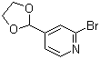 structure of CAS# 118289-18-2, 2-溴-4-(1,3-二氧戊环-2-基)吡啶