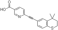 structure of CAS# 118292-41-4, 6-[2-(3,4-二氢-4,4-二甲基-2H-1-苯并噻喃-6-基)乙炔基]-3-吡啶甲酸