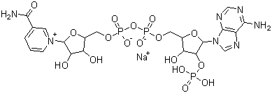 structure of CAS# 1184-16-3, beta-烟酰胺腺嘌呤二核苷酸磷酸钠盐