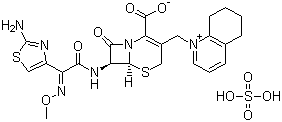 structure of CAS# 118443-89-3, Cefquinome sulfate
