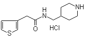CAS 登录号：1185307-16-7, N-(4-哌啶基甲基)-3-噻吩乙酰胺盐酸盐
