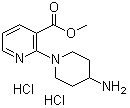 structure of CAS# 1185307-21-4, 2-(4-氨基-1-哌啶基)-3-吡啶羧酸甲酯盐酸盐