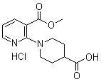CAS 登录号：1185307-29-2, 2-(4-羧基-1-哌啶基)-3-吡啶羧酸 3-甲酯盐酸盐