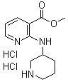 CAS 登录号：1185307-66-7, 2-(3-哌啶基氨基)-3-吡啶羧酸甲酯盐酸盐