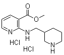 CAS # 1185308-09-1, 2-[(3-Piperidinylmethyl)amino]-3-pyridinecarboxylic acid methyl ester hydrochloride