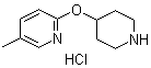 CAS 登录号：1185308-30-8, 5-甲基-2-(4-哌啶基氧基)吡啶盐酸盐