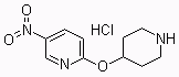 structure of CAS# 1185309-69-6, 5-硝基-2-(4-哌啶基氧基)吡啶盐酸盐