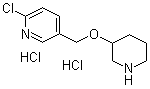 structure of CAS# 1185309-77-6, 2-氯-5-[(3-哌啶基氧基)甲基]吡啶盐酸盐