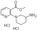 structure of CAS# 1185309-86-7, 2-(3-氨基-1-哌啶基)-3-吡啶羧酸甲酯盐酸盐