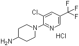 CAS 登录号：1185310-97-7, 1-[3-氯-5-(三氟甲基)-2-吡啶基]-4-哌啶胺盐酸盐