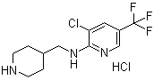 structure of CAS# 1185311-09-4, 3-氯-N-(4-哌啶甲基)-5-(三氟甲基)-2-吡啶胺盐酸盐