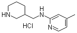CAS 登录号：1185313-60-3, 4-甲基-N-(3-哌啶基甲基)-2-吡啶胺盐酸盐