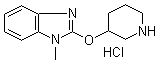CAS 登录号：1185313-72-7, 1-甲基-2-(3-哌啶基氧基)-1H-苯并咪唑盐酸盐