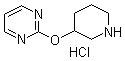 structure of CAS# 1185316-04-4, 2-(3-哌啶基氧基)嘧啶盐酸盐