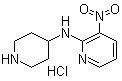 structure of CAS# 1185316-09-9, 3-硝基-N-4-哌啶基-2-吡啶胺盐酸盐