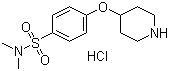 structure of CAS# 1185317-97-8, N,N-Dimethyl-4-(4-piperidinyloxy)benzenesulfonamide hydrochloride
