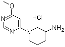 CAS # 1185319-52-1, 1-(6-Methoxy-4-pyrimidinyl)-3-piperidinamine hydrochloride