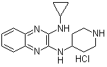 CAS 登录号：1185319-96-3, N2-环丙基-N3-4-哌啶基-2,3-喹喔啉二胺盐酸盐
