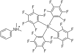 CAS 登录号：118612-00-3, N,N-二甲基苯铵四(五氟苯基)硼酸盐