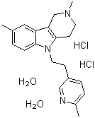 CAS 登录号：1186653-04-2, 2,3,4,5-四氢-2,8-二甲基-5-[2-(6-甲基-3-吡啶基)乙基]-1H-吡啶并[4,3-b]吲哚二盐酸盐二水合物