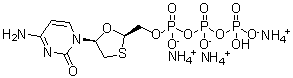 CAS # 1187058-42-9, Triphosphoric acid P-[[(2R,5S)-5-(4-amino-2-oxo-1(2H)-pyrimidinyl)-1,3-oxathiolan-2-yl]methyl] ester, ammonium salt (1:3)