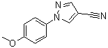 CAS 登录号：118718-59-5, 1-(4-甲氧基苯基)-1H-吡唑-4-甲腈