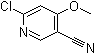structure of CAS# 1187190-69-7, 6-氯-4-甲氧基吡啶-3-甲腈