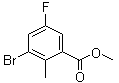 structure of CAS# 1187318-53-1, 3-溴-5-氟-2-甲基苯甲酸甲酯