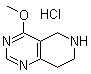 structure of CAS# 1187830-54-1, 5,6,7,8-Tetrahydro-4-methoxypyrido[4,3-d]pyrimidine hydrochloride
