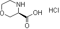 structure of CAS# 1187928-88-6, (3R)-3-吗啉羧酸盐酸盐