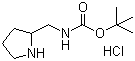 structure of CAS# 1188263-71-9, 2-叔丁氧羰基氨基甲基吡咯烷盐酸盐