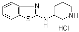 structure of CAS# 1188265-39-5, N-3-哌啶基-2-氨基苯并噻唑盐酸盐