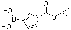 structure of CAS# 1188405-87-9, 1-(tert-Butoxycarbonyl)pyrazol-4-ylboronic acid