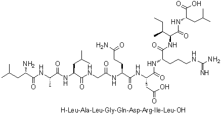 CAS # 1188512-75-5, L-Leucyl-L-alanyl-L-leucylglycyl-L-glutaminyl-L-alpha-aspartyl-L-arginyl-L-isoleucyl-L-leucine