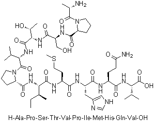CAS 登录号：1188512-94-8, L-丙氨酰-L-脯氨酰-L-丝氨酰-L-苏氨酰-L-缬氨酰-L-脯氨酰-L-异亮氨酰-L-蛋氨酰-L-组氨酰-L-谷氨酰胺酰-L-缬氨酸
